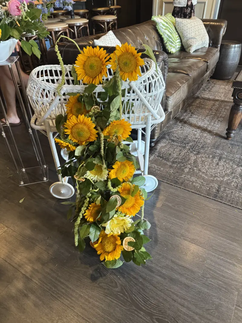 Sunflower baby shower bouquet